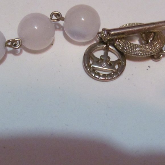 Rare Crown Trifari moonstone bead necklace signed - Picture 4 of 4